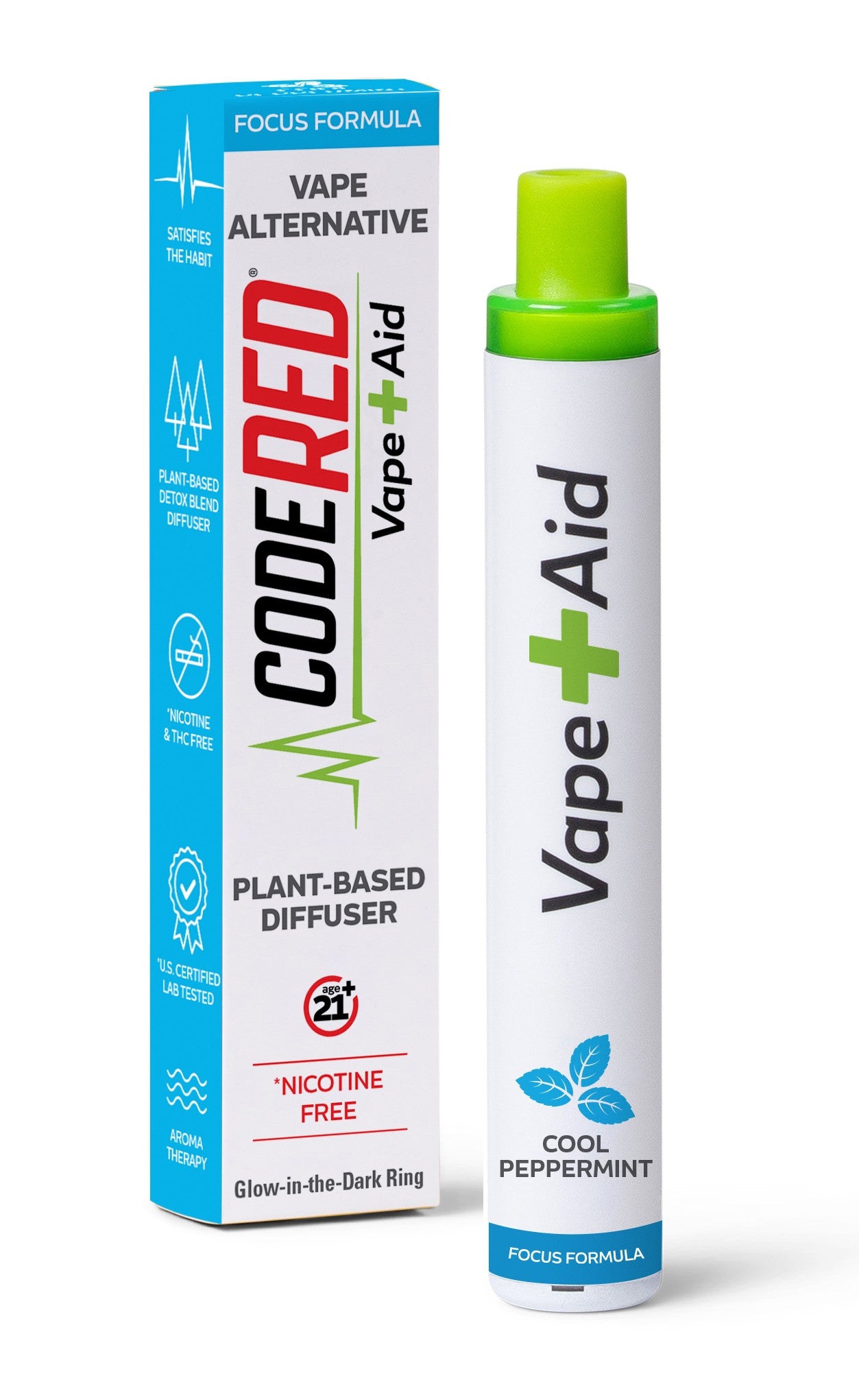 Focus Formula Vape Aid - Cool Peppermint | Code Red Wellness CodeReddrops Focus Formula Vape Aid - Cool Peppermint | Code Red Wellness CodeReddrops